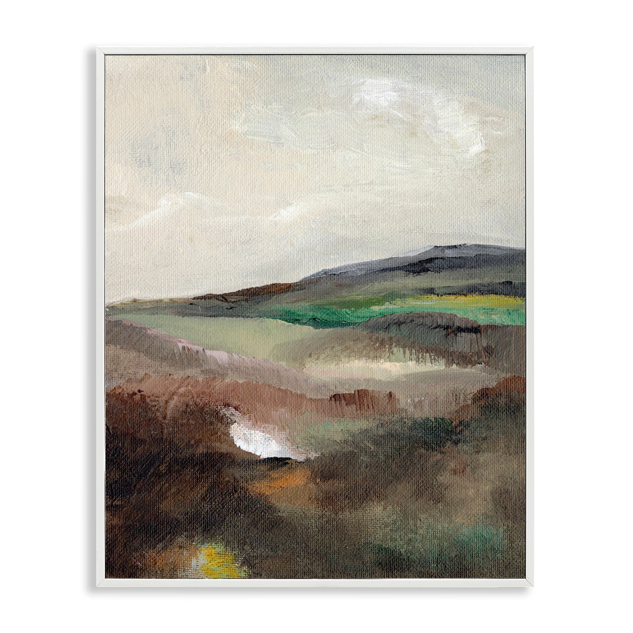 Stupell Industries Misty Hills Land Framed Giclee Wall Art Design by Nikita Jariwala